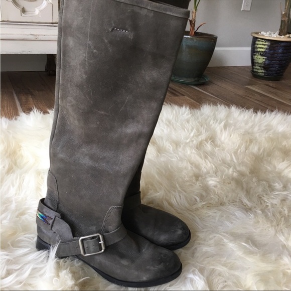 Lucky Brand distressed beaded boots 8.5 - Picture 3 of 4